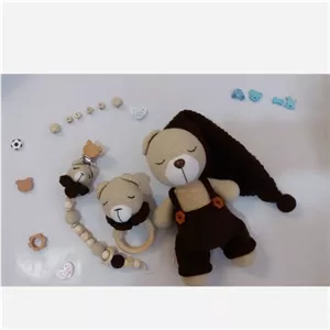 ست عروسک بافتنی خرس خوابالو خانمان مدل 367979