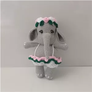 عروسک کاملا دست بافت فیل با کیفیت عالی خانمان مدل 367229