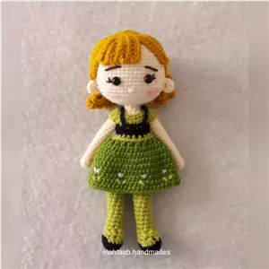 عروسک بافتنی دختر آنا بیست سانتی خانمان مدل 367386
