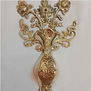 گلدان دیواری برنجی و دیوار کوب برنزی با گل رز کد 222 خانمان مدل 338788
