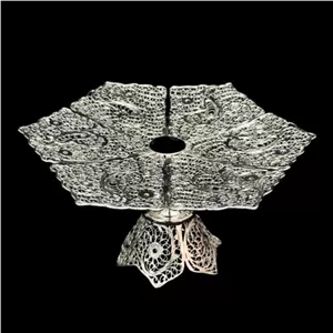 ظروف ملیله کاری شیرینی خوری 6 ضلعی خانمان مدل 338964