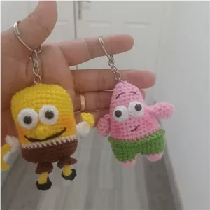 ست عروسک بافتنی پاتریک باب اسفنجی خانمان مدل 369787