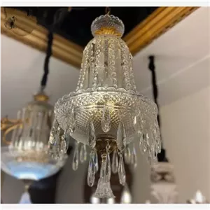 لوستر آویز باکارا ،باکارات 4شعله شفاف خانمان مدل 352548