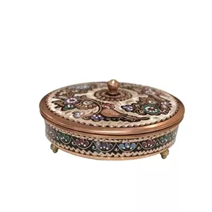 شکلات خوری میناکاری مسی مدل دیسکی کد K153 خانمان مدل 338053 