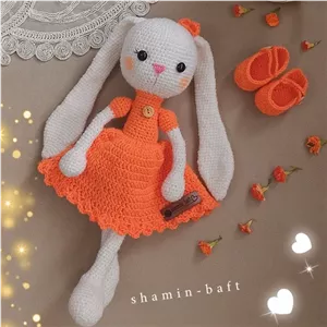 عروسک خرگوش گوش دراز خانمان مدل 369006
