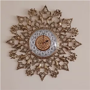 ساعت دیواری برنجی نگین قطر کد 280 خانمان مدل 344934