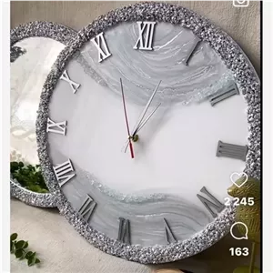 ساعت رزینی سفید طوسی قطر 50 خانمان مدل 341059