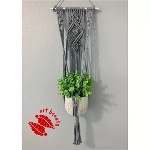 آویز گلدان مکرومه طرح اطلس خانمان مدل 361984