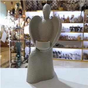 مجسمه فرشته جاشمعی جاشمعی فرشته پلی استری کیفیت عالی خانمان مدل 330947