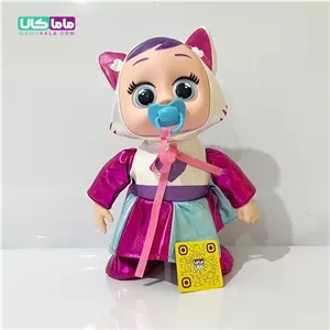 عروسک گریه کن کرای بیبی موزیکال بنفش 30 سانتی متر خانمان مدل 367882