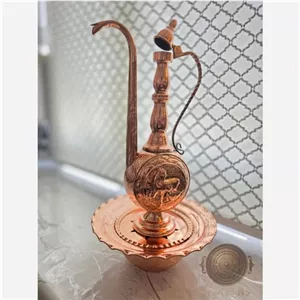 آفتابه لگن مسی توپی طرح آهو خانمان مدل 339073