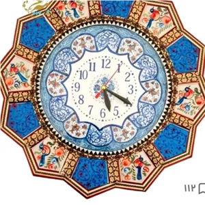 ساعت خاتم کاری با صفحه مینا کاری سایز 42سانتی متر خانمان مدل 350343 
