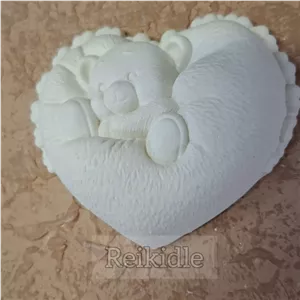 قالب سیلیکونی قلب تدی سایز بزرگ قالب قلب خرس تدی خانمان مدل 357097