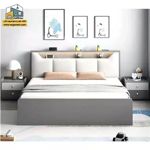 تخت خواب دونفره تمام ام دی اف F383 خانمان مدل 327287