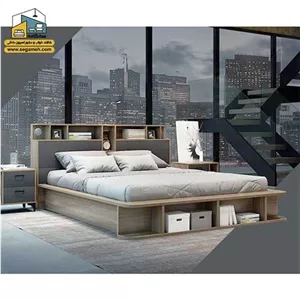تخت خواب دونفره تمام ام دی اف F396 خانمان مدل 328015