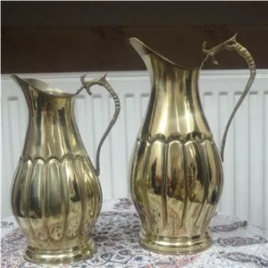 پارچ برنجی سماوری خط دار خانمان مدل 337534