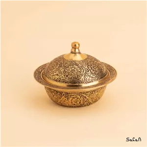 قندان برنجی آنتیک مدل شرمین سایز کوچک خانمان مدل 344505