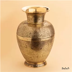 گلدان برنجی آنتیک مدل نسترن خانمان مدل 342294