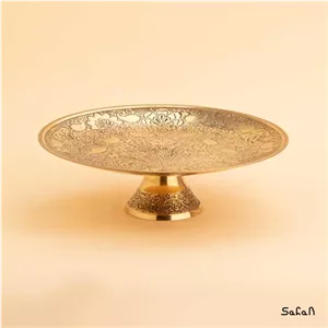 شیرینی خوری برنجی طلایی هندی مدل گلدان خانمان مدل 340245 