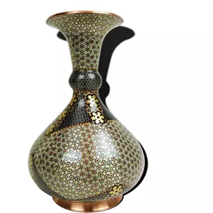 گلدان خمره ای مس و تمام خاتم اعلاء خانمان مدل 348064