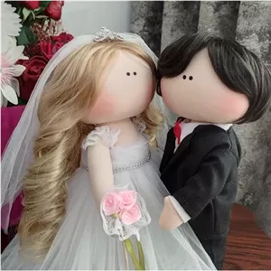 عروسک عروس داماد. عروسک کیوت.عروسک جدید.عروسک قشنگ. تزئین سفره عقد و عروسی.کادو عروسی.هدیه عروس.عروسک لاکچری خانمان مدل 373136