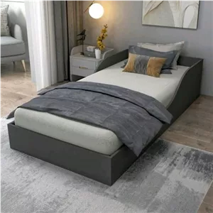 تخت خواب یک نفره mdf مدل موج تک خانمان مدل 325413