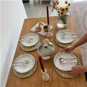 زیر بشقابی حصیری طرح ایکیا قطر 30 خانمان مدل 350018