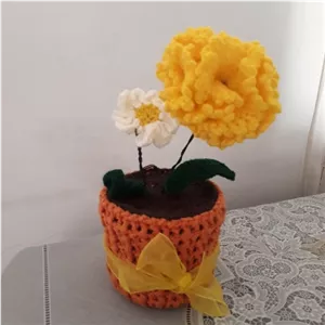 گُل میخک بافتنی تزئینی خانمان مدل 363179