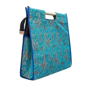 ساک ترمه زیپ دار دسته چوبی خانمان مدل 366952