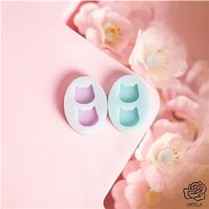 قالب سیلیکونی کله گربه، قالب رزینی کله گربه تخت 1 سانتی خانمان مدل 355284