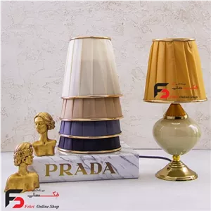آباژور رومیزی مینی طلائی با گوی کرم خانمان مدل 324800