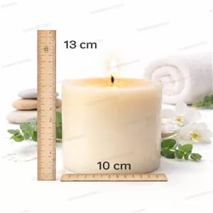 شمع استوانه ی سفید ساده قطر10 و طول13 خانمان مدل 337153