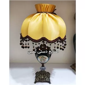 چراغ آباژور فرشته سرامیکی لاله شمعدان لامپا برنزی ستون چینی لنتر خانمان مدل 326815