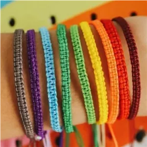 دستبند مکرومه ، دستبند بافت ساده و مارپیچ ، حداقل سفارش 5 عدد خانمان مدل 366938