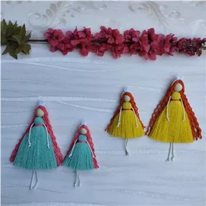 ست عروسک مکرومه مادر دختری خانمان مدل 364264