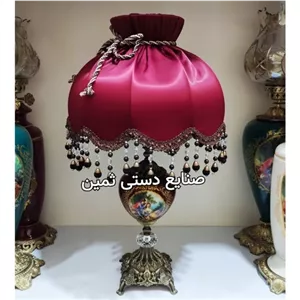 چراغ آباژور سرامیک و چینی محکم لیلی مجنون ایتالیایی لامپا برنزی آنتیک خانمان مدل 324835