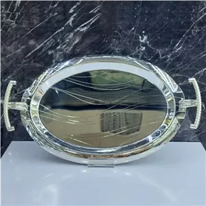 سینی استیل ویتارا 2عددی، آهنربا نگیر، 2سال ضمانت، دسته استیل خانمان مدل 339262