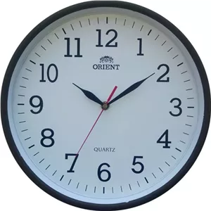 ساعت دیواری اورینت گرد ساده سایز 33 سانت با موتور آرامگرد درجه 1 خانمان مدل 344300