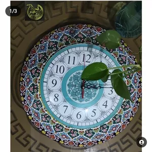 ساعت سفالی میناکاری سایز بزرگ کد 121 خانمان مدل 345239 