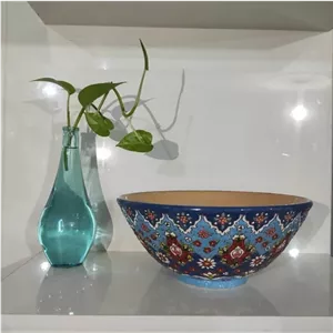 کاسه سفالی مینا کاری کد 141 خانمان مدل 338804