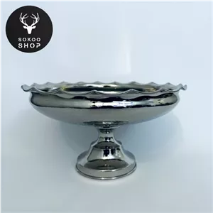 ظرف میوه خوری مسی کروم رنگ نقره ای خانمان مدل 340779 