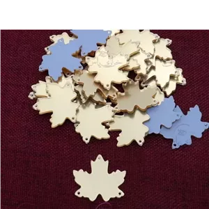 آینه دوختنی،مدل برگ2 جنس مولتی استایل،دردو رنگ طلایی و نقره ای،بسته40تایی،سایز 30 میلیمتر خانمان مدل 337030