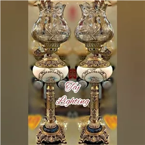آباژور چراغ رومیزی طرح فرشته مدل یوری با لاله تراش خانمان مدل 324699