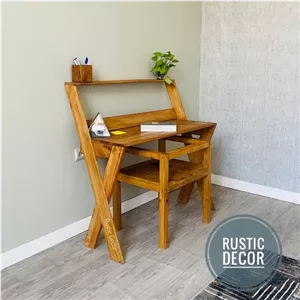میز تحریر چوبی روستیک دکور مدل SD100 خانمان مدل 316650