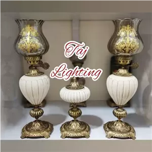 آباژور چراغ رومیزی لامپا همراه با کاپ رومیزی مدل آرون خانمان مدل 328311
