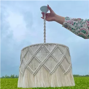 لوستر بافت بوهو دیزاین ریش ریش مکرومه خانمان مدل 364144