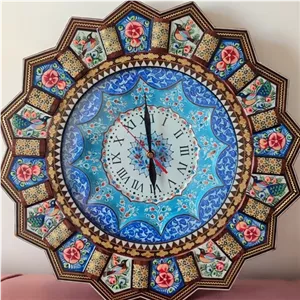 ساعت میناکاری همراه با قاب خاتم 42سانتی خانمان مدل 339272 