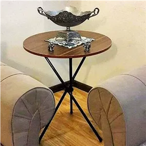 میز خاطره پایه فلزی رنگ قهوه ای خانمان مدل 316183