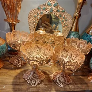 سرویس هفت سین مسی فیروزه کوبی و دارای بهترین سنگ اصل فیروزه نیشابور ارسال رایگان برای تمام مشتری های عزیزمون خانمان مدل 340680