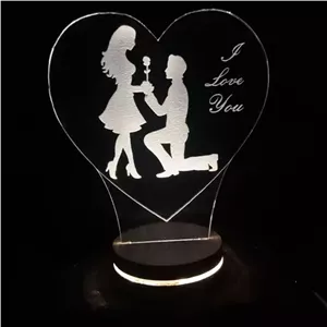 بالبینگ آباژور شبخواب چراغ خواب سه بعدی مدل تقدیم گل خواستگاری خانمان مدل 324895